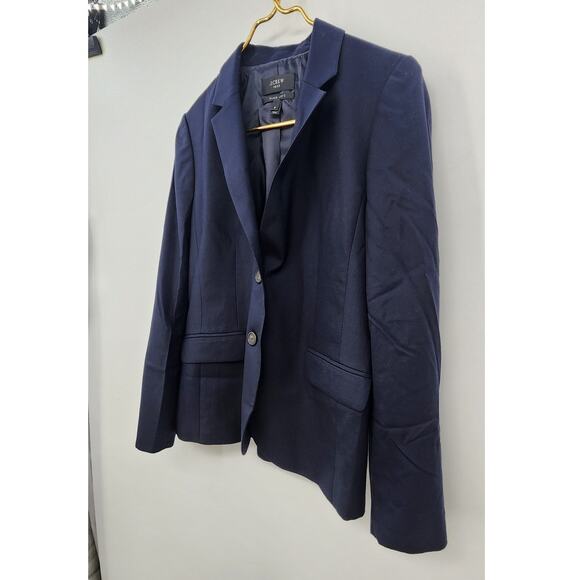 J. Crew 1035 Super 120's Navy 100% Virgin Wool Blazer Classic Timeless Size 8 - Picture 7 of 12